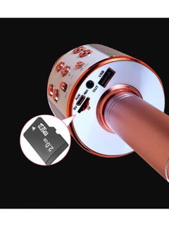 Generic Wireless Microphone for Singing, Bluetooth Karaoke Microphone Mic Speaker for Adult Kids Singing(Rose Gold))  - Image 3