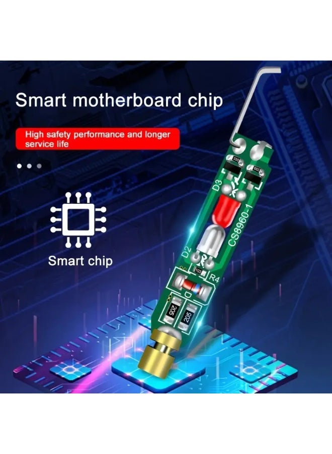 Smart Digital Voltage Tester Pen with LED Display - Red & Green LED Lights, LCD Backlit, LCD Writing Area, Brass Tip, for Electrical Insulation and Voltage Testing, Circuit Tester Pen | LED Display Pen | Durable Pen - Image 5