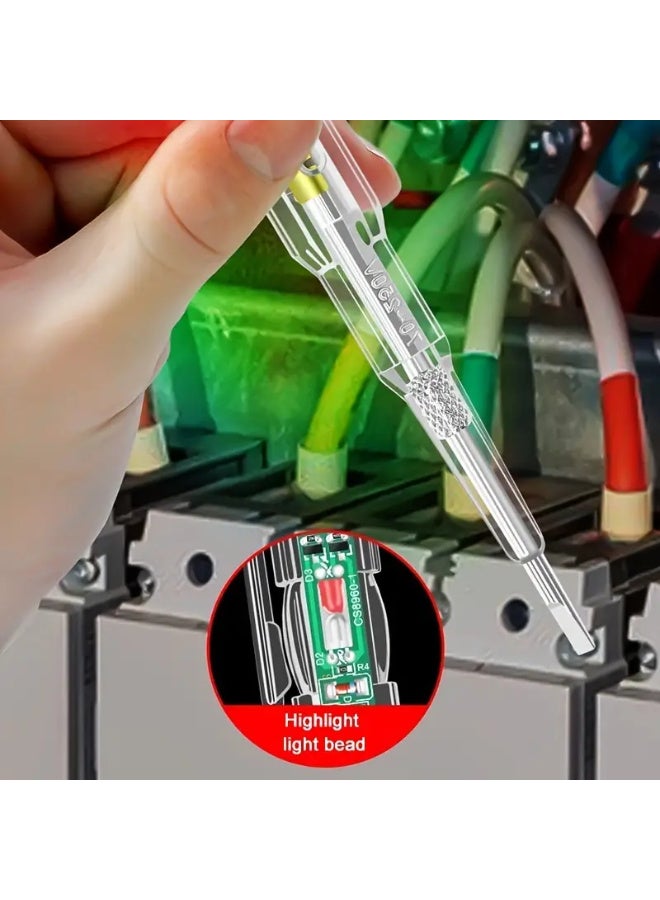 Smart Digital Voltage Tester Pen with LED Display - Red & Green LED Lights, LCD Backlit, LCD Writing Area, Brass Tip, for Electrical Insulation and Voltage Testing, Circuit Tester Pen | LED Display Pen | Durable Pen - Image 4