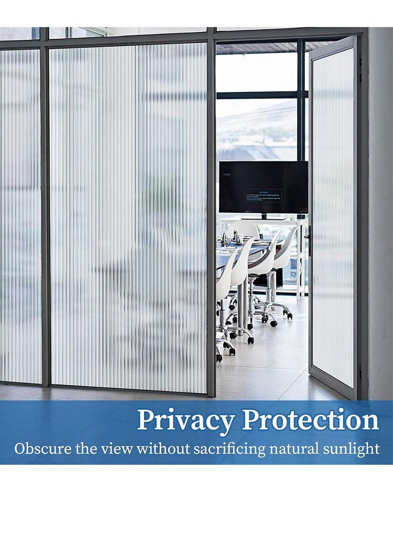 2m*60cm  Waterproof PVC frosted glass window sticker, self-adhesive privacy glass window sticker, UV resistant, heat control, suitable for bathroom, living room, kitchen, glass windows