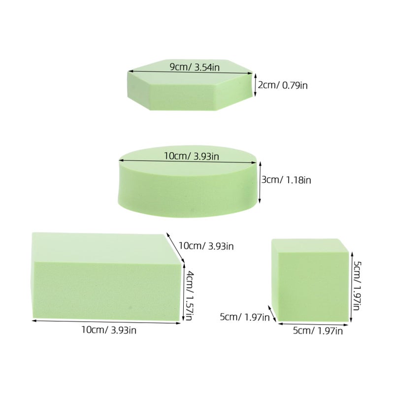 Green Photography Props Jewelry Display Geometry Base Lightweight Portable Backdrop Product Photoshoot Sturdy Polymer Easy Setup - Image 3