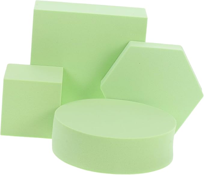 Green Photography Props Jewelry Display Geometry Base Lightweight Portable Backdrop Product Photoshoot Sturdy Polymer Easy Setup - Image 1