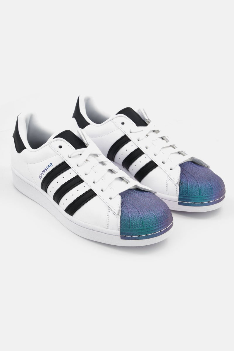 adidas Originals Men Superstar Lace Up Training Sports Shoe, White - Image 1