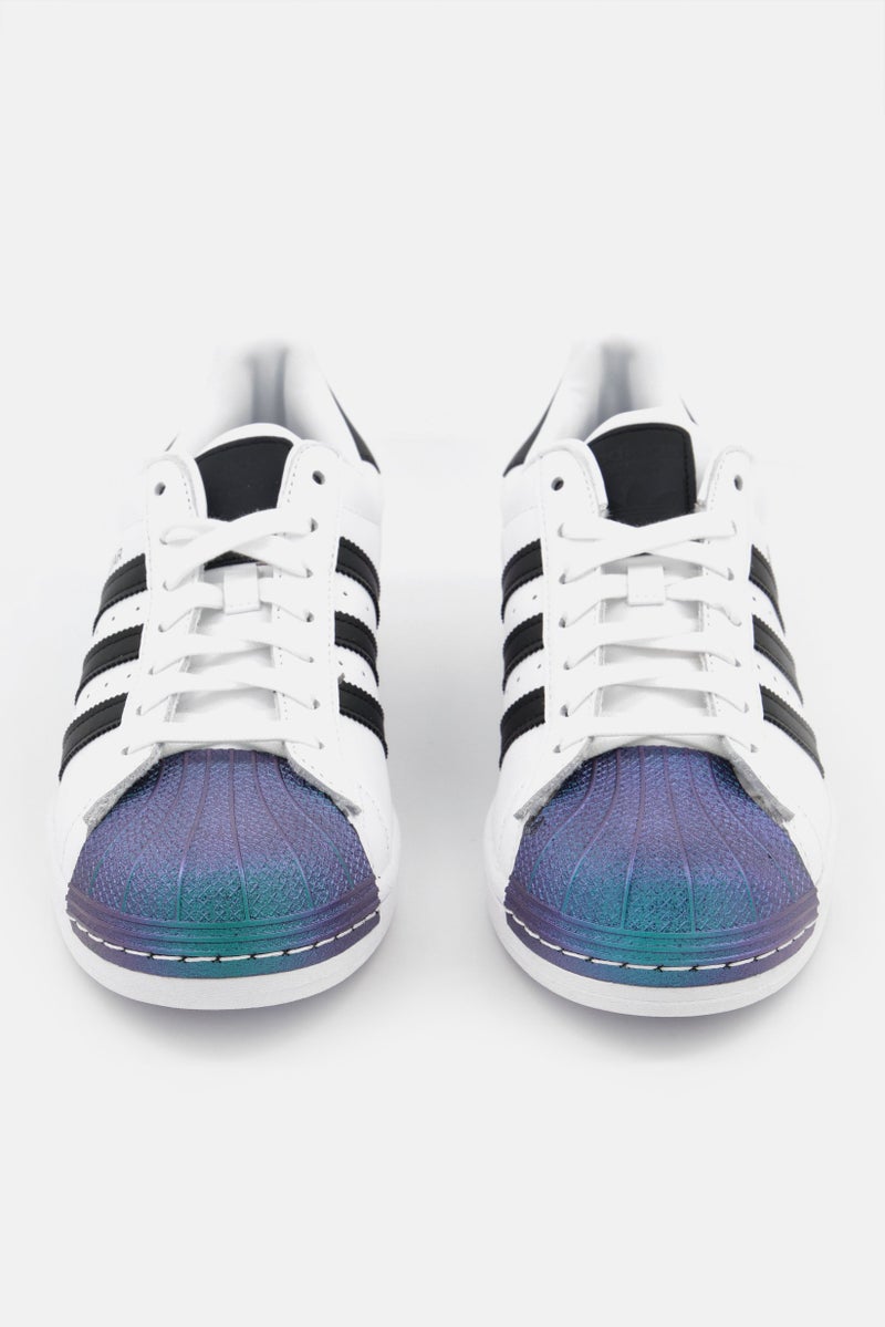 adidas Originals Men Superstar Lace Up Training Sports Shoe, White - Image 3