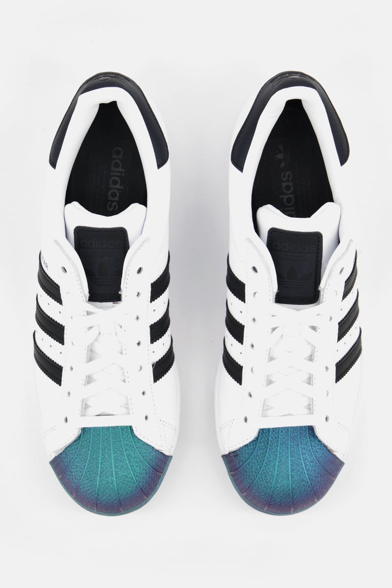 adidas Originals Men Superstar Lace Up Training Sports Shoe, White - Image 4