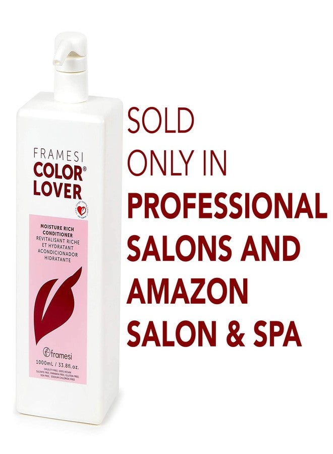Framesi Color Lover Moisture Rich Conditioner, 33.8 fl oz, Sulfate Free Conditioner with Coconut Oil and Quinoa, Color Treated Hair - Image 5