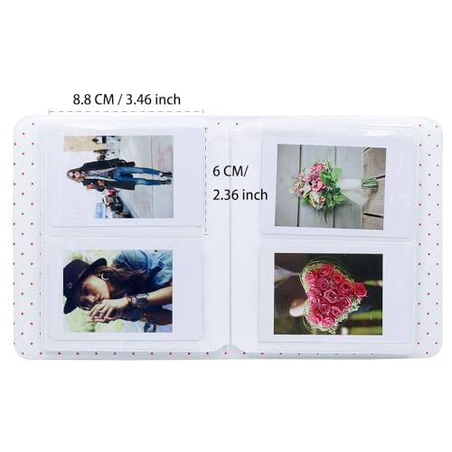 ZENKO 64 Pockets Photo Album for Fujifilm Instant Mini 13/12/11/9/8/SE/41/99/Evo/Liplay Instant Camera/Mini Link Printer, Polaroid Snap Touch PIC-300 Z2300 Mint Zip Instant Camera Printer- Beige - Image 2