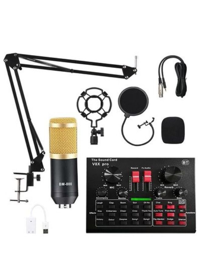 9-Piece Sound Card Microphone Set For Live Broadcast - Image 1