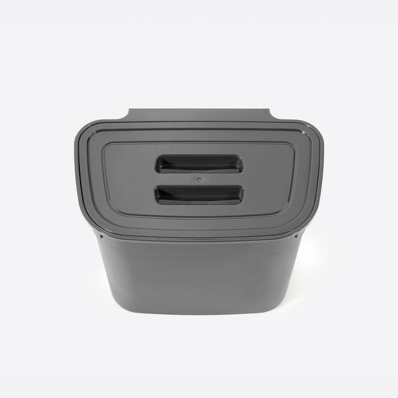 Hanging Kitchen Dustbin Bucket with Lid, 7 Liter Capacity, Space-Saving Waste Bin for Cabinet Doors, Compact Garbage Container,27.8 x 17.8 x 23.3 cm. (Grey) - Image 4