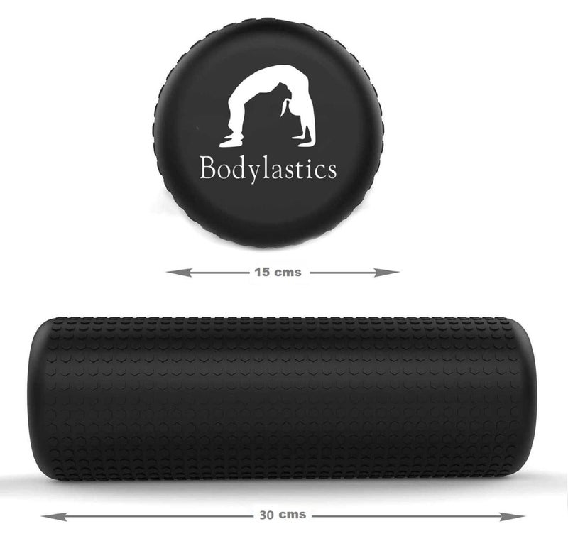 Bodylastics Foam Roller (30 x 15 cms) for Deep Tissue Massage, Relief from Sore Muscles Pain, Pre & Post Exercise Fitness Workout Sessions - Image 2