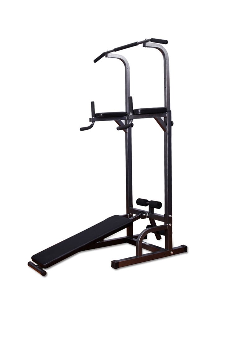 ALCOACH - All in One Adjustable Pull Up Station Power Tower Dip Station with Bench Home Gym Fitness Equipment Multi-functional Stand for Exercise HM-17 - Image 1