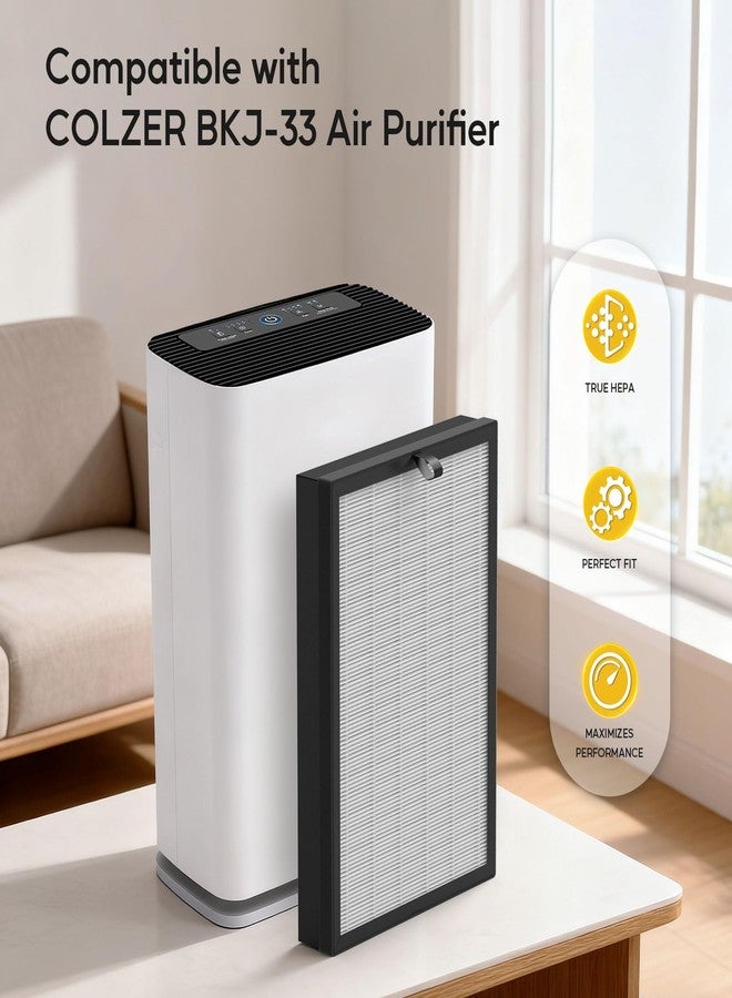 FMDZFL BKJ-33 Replacement HEPA Filter Compatible with COLZER Air Purifie r Filter, High Efficiency 3-in-1 H13 True HEPA Filtration, 2-Pack - Image 3