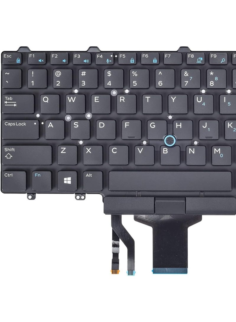 Terabyte Replacement Backlight Keyboard for Dell Latitude E5450 E5470 E7450 E7470, Latitude 5480 5490 5491 7480 7490 Series Laptop, Latitude E5450 E5470 E7450 E7470 Keyboard with Pointer US Layout - Image 3