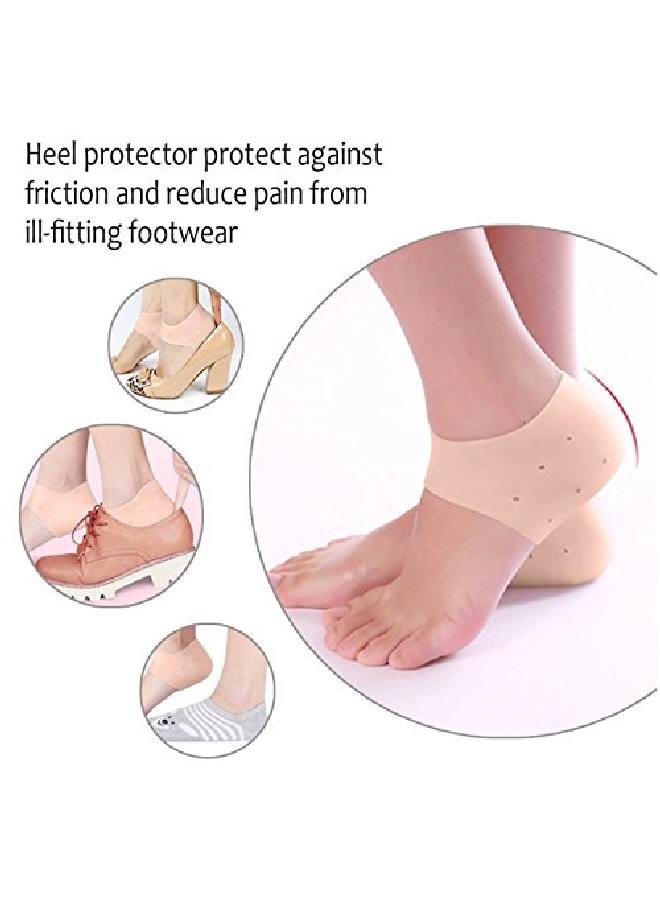 Purastep Silicone Gel Heel Pad Socks For Heel Swelling Pain Reliefdry Hard Cracked Heels Repair Cream Foot Care Ankle Support Cushion For Men And Women (Free Size) (1 Pair)  - Image 5