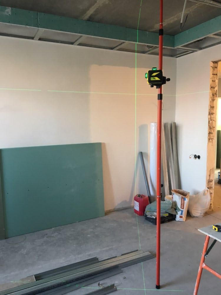 Firecore عمود ليزر تلسكوبي فايركور 13 قدم/4 متر مع قاعدة ليزر 1/4 بوصة × 20 بوصة، عمود تثبيت مستوى ليزر قابل للتعديل لليزر الدوار والخطوط - FLP400A - Image 2