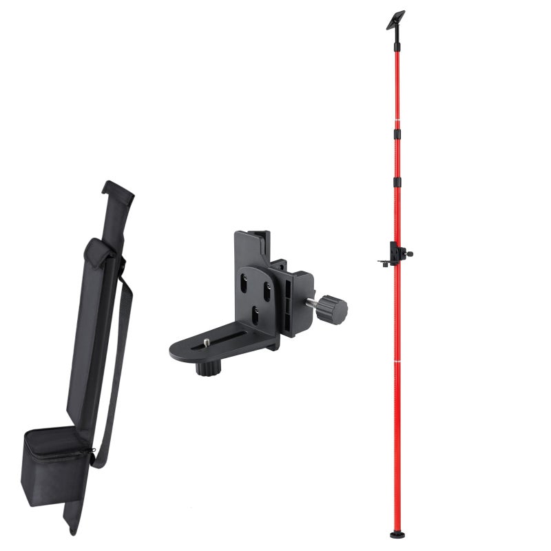 Firecore عمود ليزر تلسكوبي فايركور 13 قدم/4 متر مع قاعدة ليزر 1/4 بوصة × 20 بوصة، عمود تثبيت مستوى ليزر قابل للتعديل لليزر الدوار والخطوط - FLP400A - Image 1