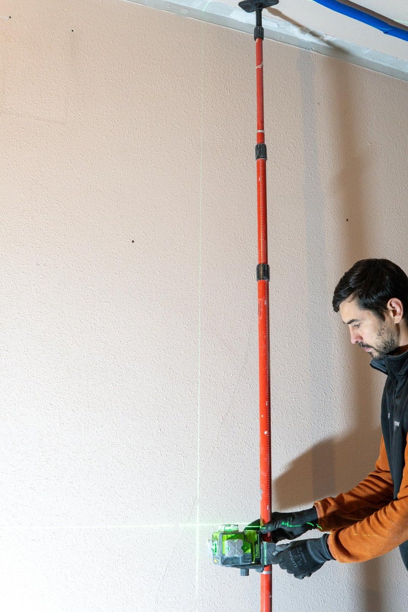 Firecore عمود ليزر تلسكوبي فايركور 13 قدم/4 متر مع قاعدة ليزر 1/4 بوصة × 20 بوصة، عمود تثبيت مستوى ليزر قابل للتعديل لليزر الدوار والخطوط - FLP400A - Image 4