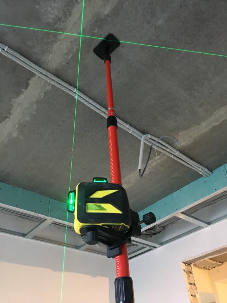 Firecore عمود ليزر تلسكوبي فايركور 13 قدم/4 متر مع قاعدة ليزر 1/4 بوصة × 20 بوصة، عمود تثبيت مستوى ليزر قابل للتعديل لليزر الدوار والخطوط - FLP400A - Image 5