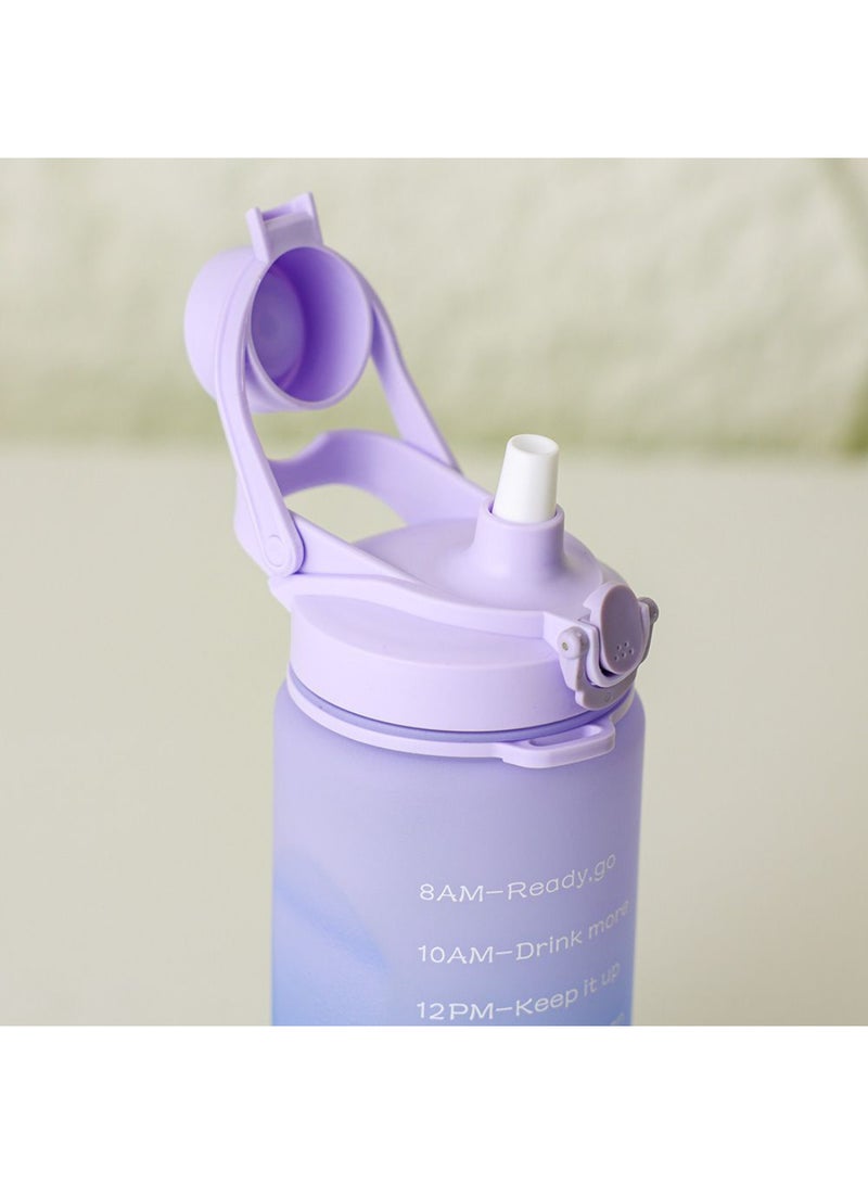 DANUBE HOME Alpine Aqua Gym Bottle – Durable, Leak-Proof Water Bottle for Fitness, Gym, and Outdoor Use – BPA-Free, Reusable Sports Hydration Bottle for Active Lifestyle L9.5xW24.5Cm 1200ml Purple - Image 2