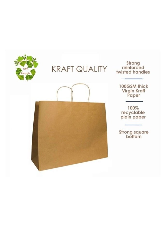 Generic - 25 Pcs Brown Kraft Paper Bag/ 46*49*16 cm - Image 1