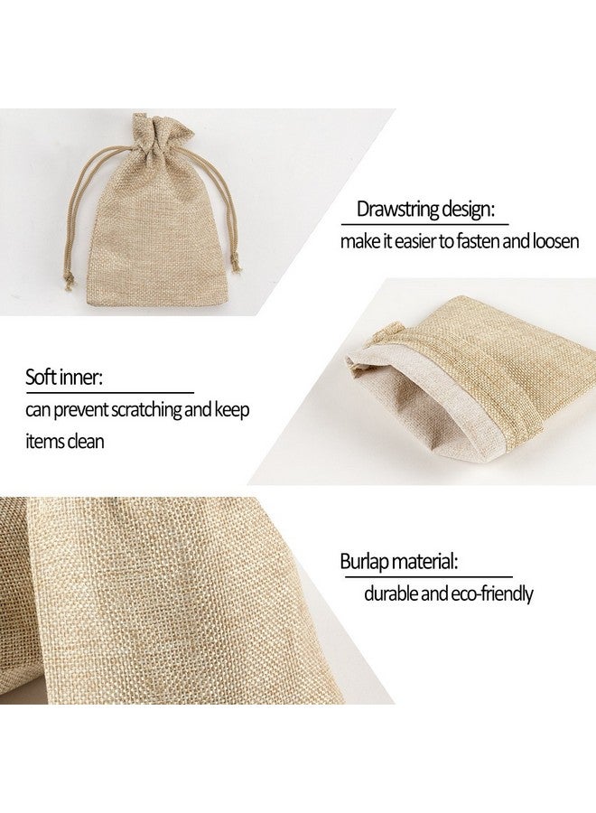 ANPHSIN 75 Pcs Small Burlap Gift Bags With Drawstring 5.4" X 3.7" Burlap Favor Sacks Mini Gift Wrapping Bags For Wedding Baby Shower Classmates Festival Party Favors Diy Craft - Image 4