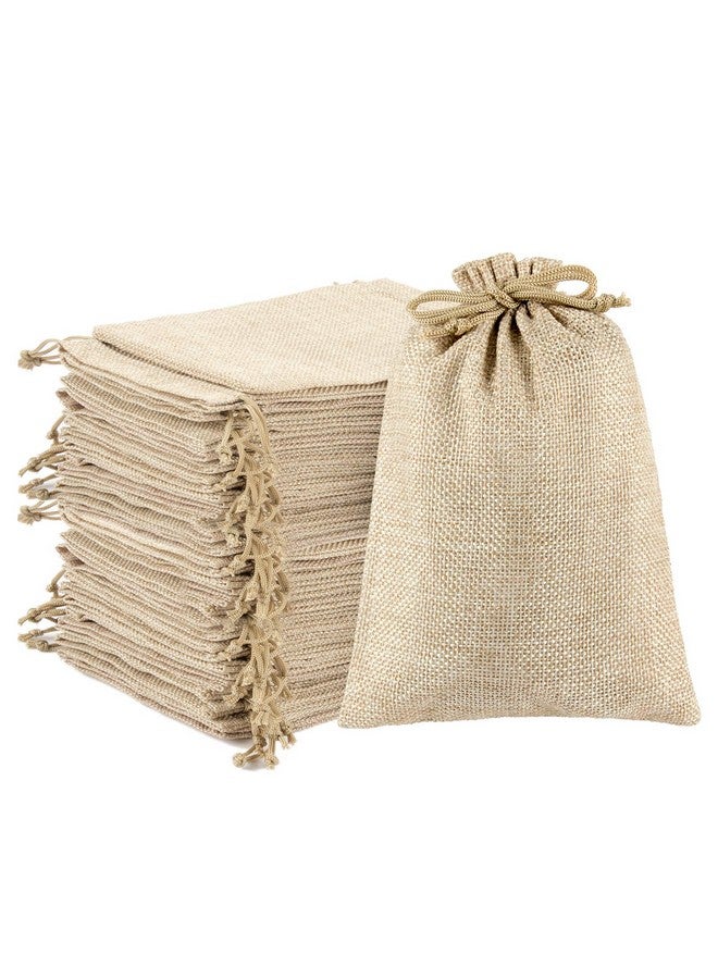 ANPHSIN 75 Pcs Small Burlap Gift Bags With Drawstring 5.4" X 3.7" Burlap Favor Sacks Mini Gift Wrapping Bags For Wedding Baby Shower Classmates Festival Party Favors Diy Craft - Image 1