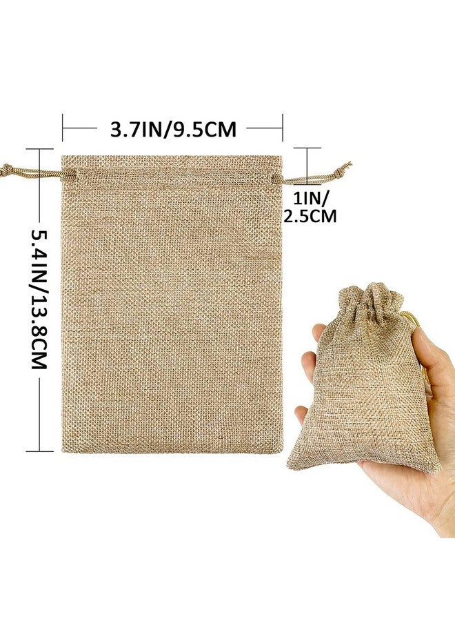 ANPHSIN 75 Pcs Small Burlap Gift Bags With Drawstring 5.4" X 3.7" Burlap Favor Sacks Mini Gift Wrapping Bags For Wedding Baby Shower Classmates Festival Party Favors Diy Craft - Image 5