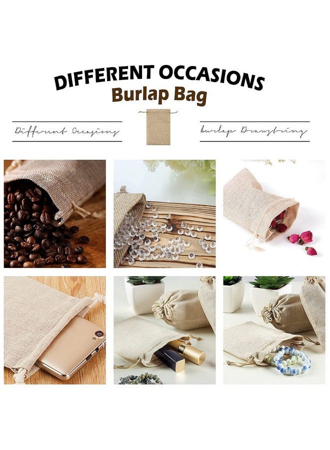 ANPHSIN 75 Pcs Small Burlap Gift Bags With Drawstring 5.4" X 3.7" Burlap Favor Sacks Mini Gift Wrapping Bags For Wedding Baby Shower Classmates Festival Party Favors Diy Craft - Image 2