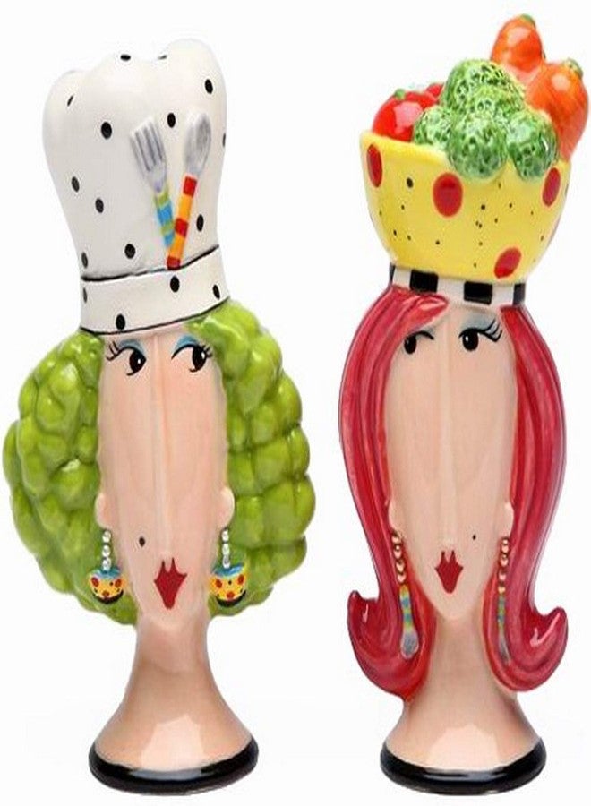 Appletree Design Chef and Lady Salt and Pepper Set, 4-Inch