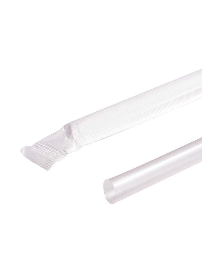 Karat [2,000 ct] 7.75" Jumbo Straws (0.2" Diameter), Individually Wrapped | Clear - Image 3