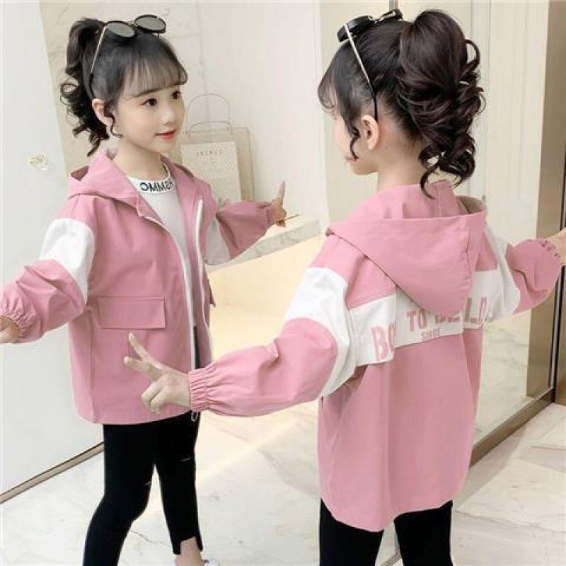 Girls Wear Thin Jacket Fashion New Children'S Top Women'S Korean Sports Jacket - Image 1