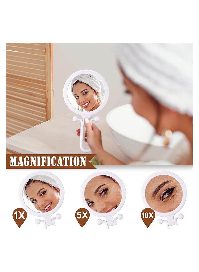 SYOSI - 2pcs 1/5X and 1/10x Folding Magnifier Double Sided Magnifying Makeup Mirror - Image 1