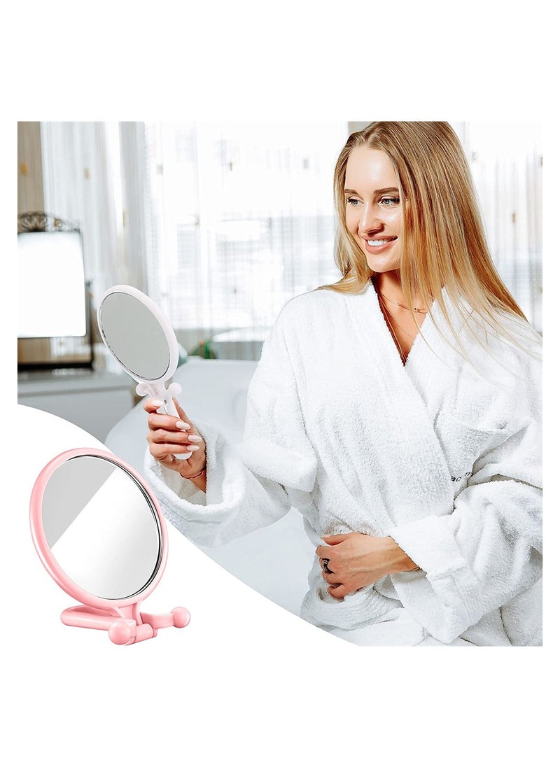 SYOSI - 2pcs 1/5X and 1/10x Folding Magnifier Double Sided Magnifying Makeup Mirror - Image 1