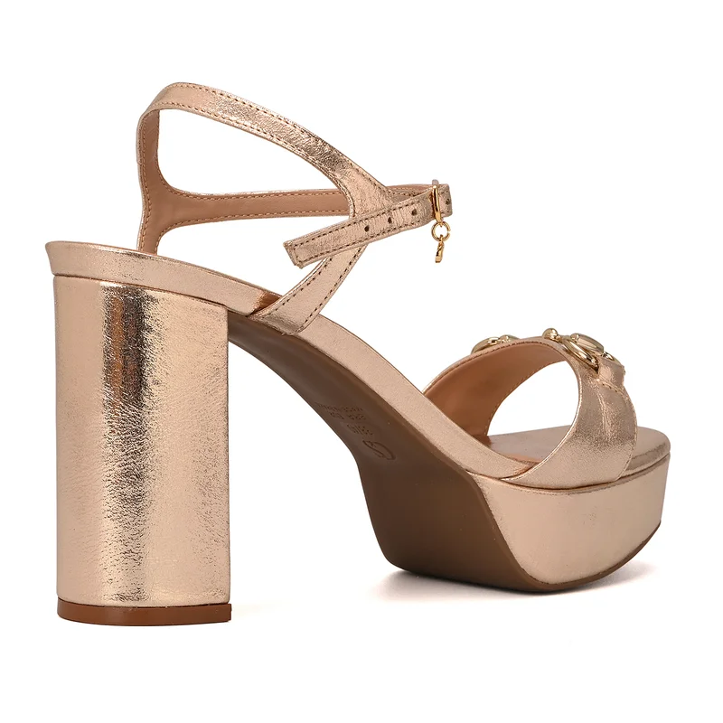 Carmen Steffens  Bridão Gold Sandal for Women | Best Price UAE