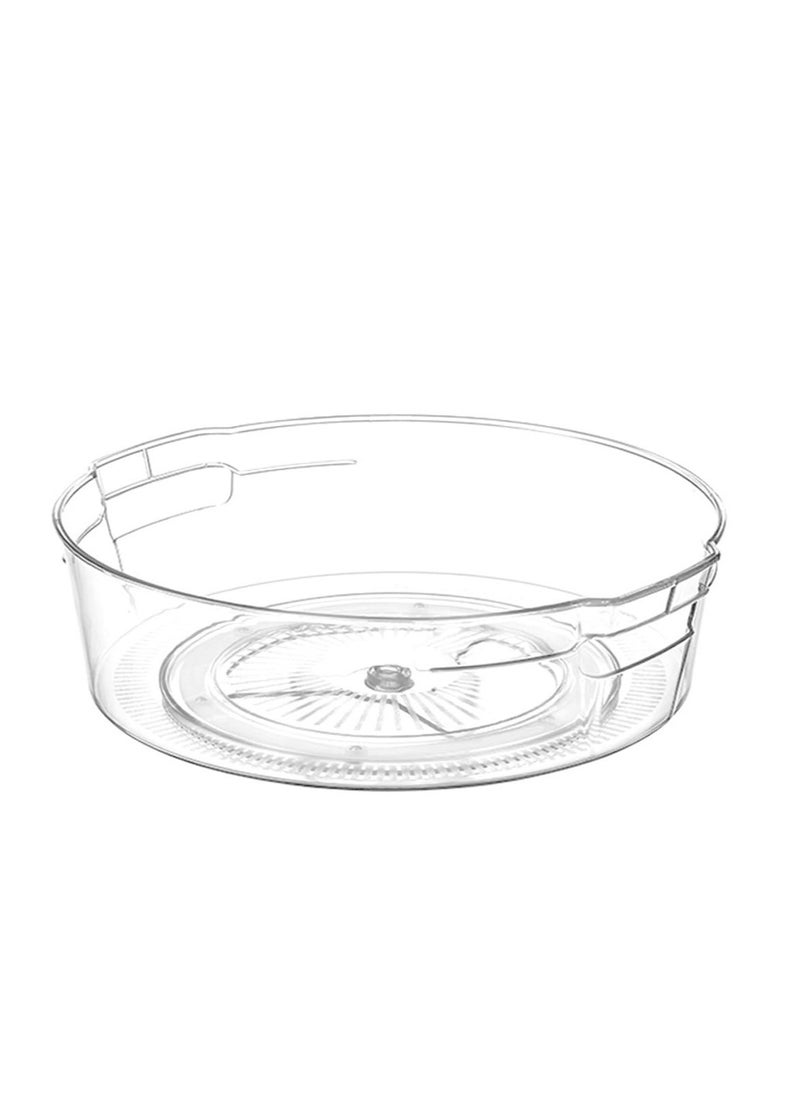 Excefore - Clear Turntable Cabinet Organizer,  1 Pack 11.5 Inch Clear Lazy Susan Turntable, 360 Rotating Turntable Organizer, Spice-Rack Storage, Lazy Susan for Fridge, Kitchen, Dining Table, Pantry - Image 1