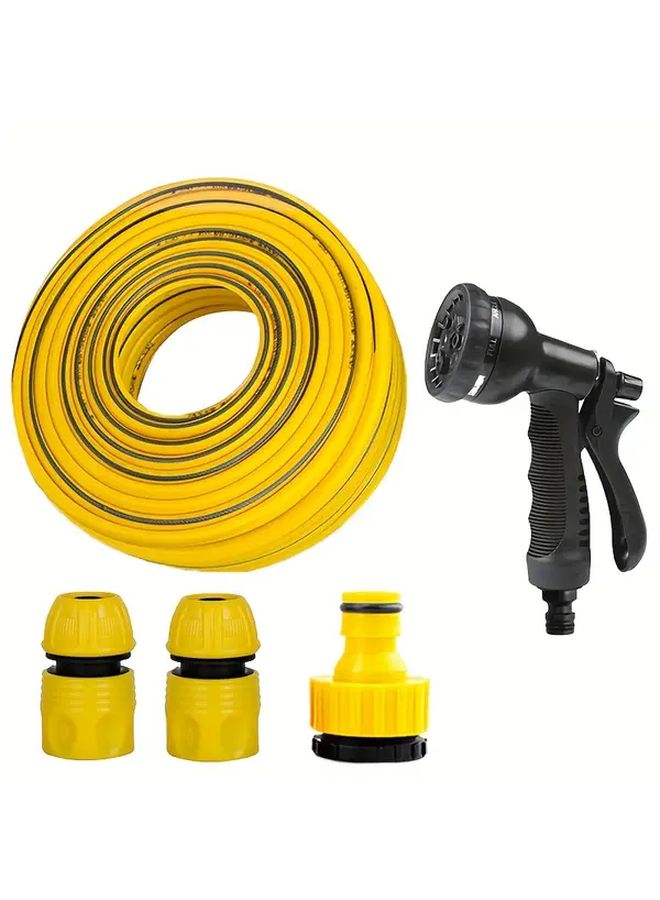 High Pressure Car Wash Gun with 3 Spray Tips 500cm Hose Set European Faucet Connector - Image 1