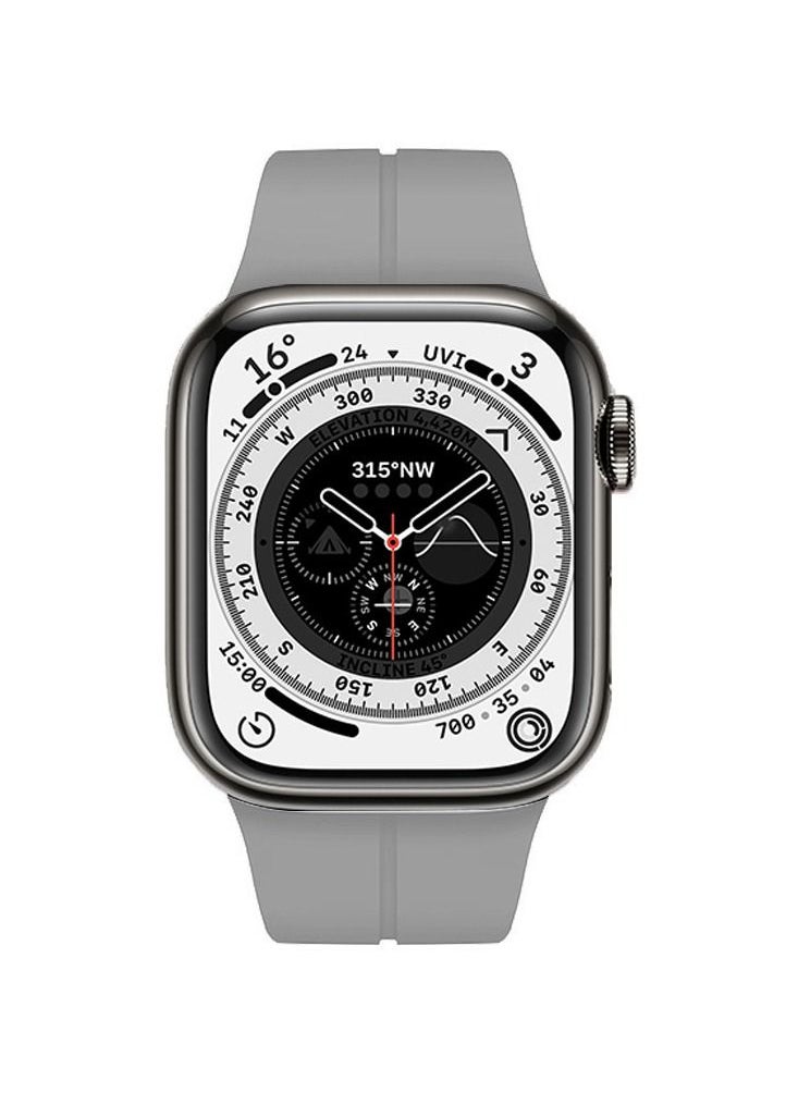 CATANES - Apple Watch Band 38mm 40mm 41mm Magnetic Band D-buckle Silicone Sport Strap Replacement Wrist Band Grey - Image 1
