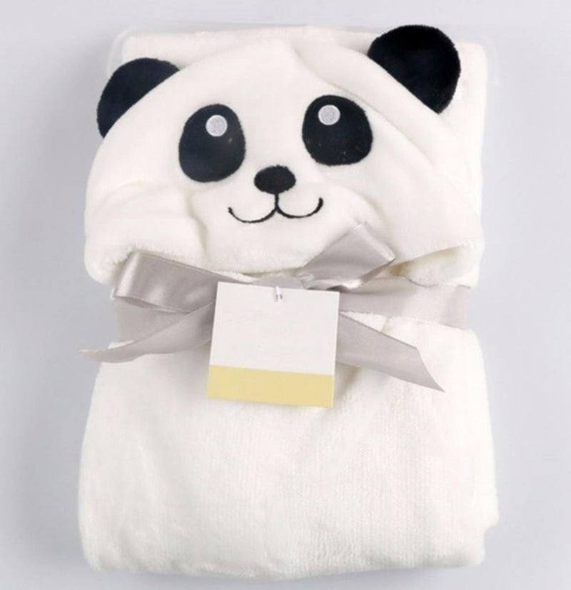 BRANDONN Fleece New Born Baby's Premium Hooded All Season Wrapper Cum Bath Towel Pack of 2 Multi - Image 3