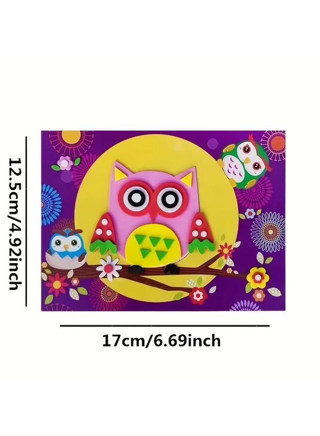 ملصقات ألغاز ثلاثية الأبعاد من رغوة إيفا بأسلوب عشوائي - مجموعة هدايا تعليمية للأطفال للتصنيع الذاتي - Image 2