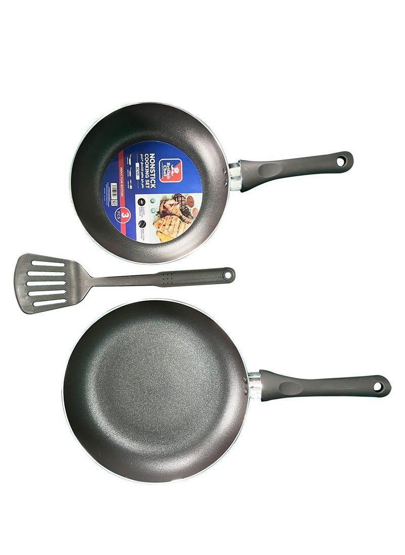 British Chef - Nonstick Frypan Set 22cm and 26cm Frypan with Nylon Ladle, Scratch Resistant and Easy to Clean - Image 1
