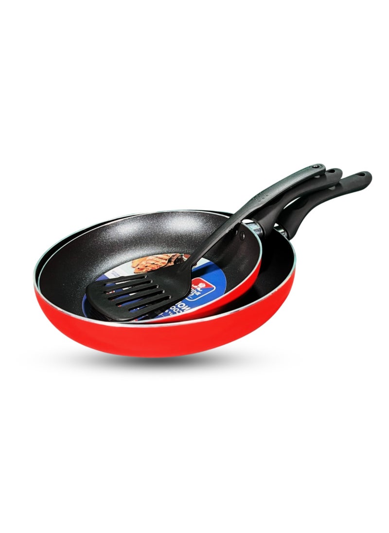 British Chef - Nonstick Frypan Set 22cm and 26cm Frypan with Nylon Ladle, Scratch Resistant and Easy to Clean - Image 1