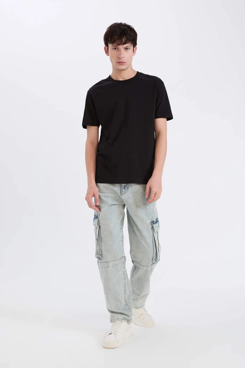 DeFacto Regular Fit Crew Neck Heavy Fabric T-Shirt