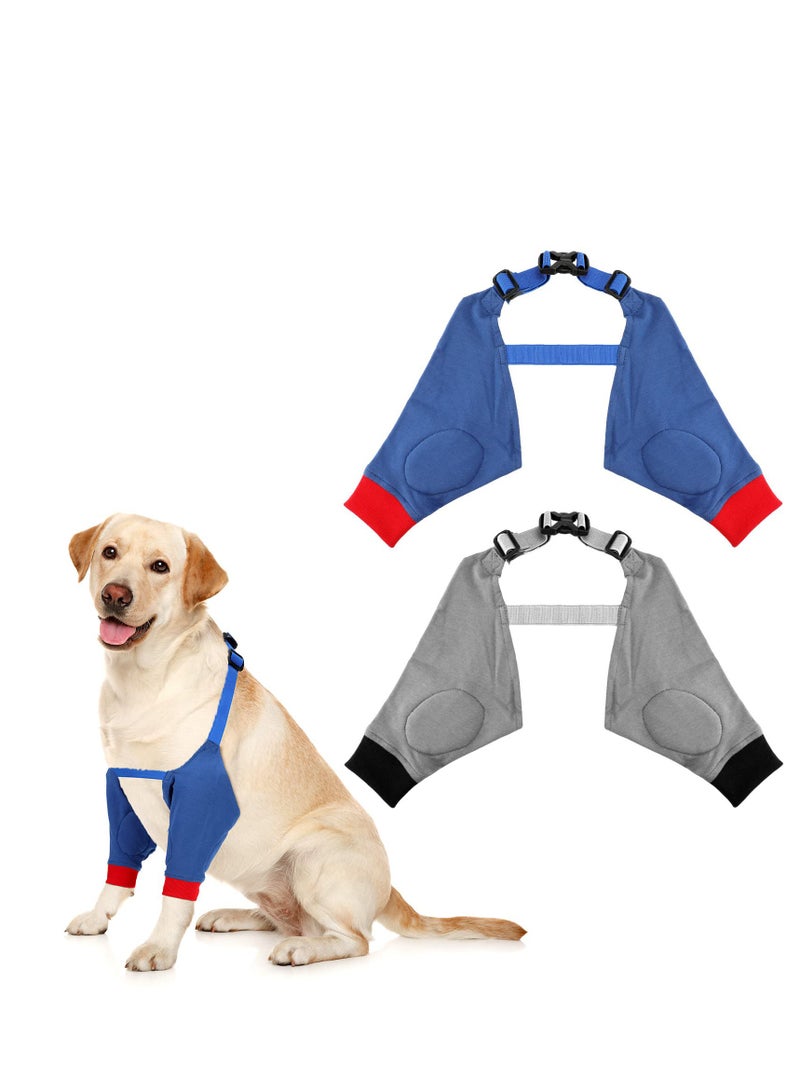 Excefore Dog Elbow Protector 2 Pairs Dog Front Leg Braces Sleeve Protector Pet Knee Brace Wounds For Medium Large Dog (2 Colors) - Image 1