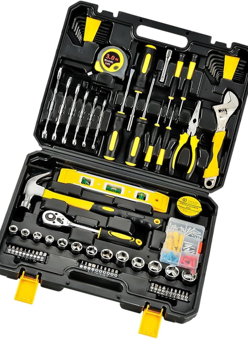 GGOOT 108Pcs Household Hand Tool Set Combination Package Mixed Tool Set Home Hardware Maintenance Woodworking Garden Tool Household Manual Woodworking Tool Box Tool Set - Image 1