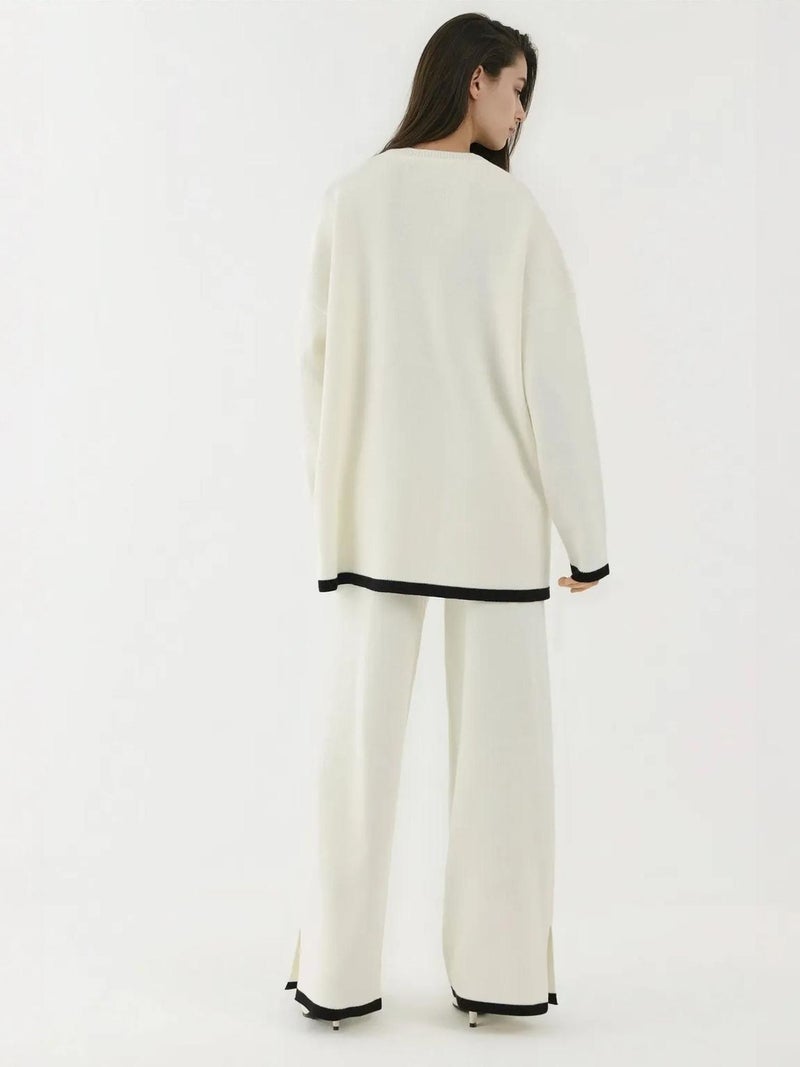 HICCUP Sweater & Wide Leg Pants Knit Co-ords Set - Image 5