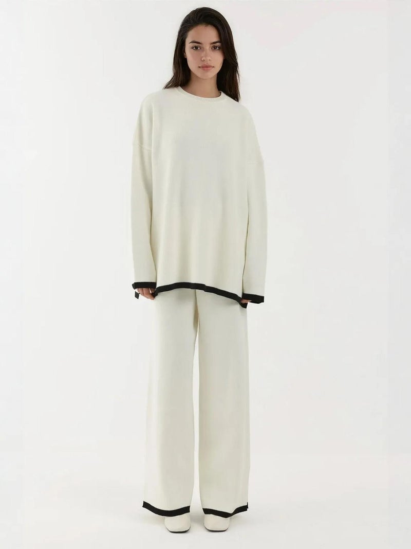 HICCUP Sweater & Wide Leg Pants Knit Co-ords Set - Image 1