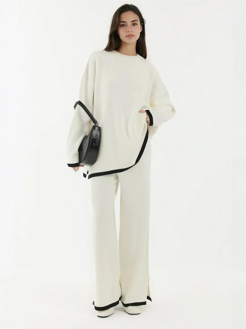 HICCUP Sweater & Wide Leg Pants Knit Co-ords Set - Image 4