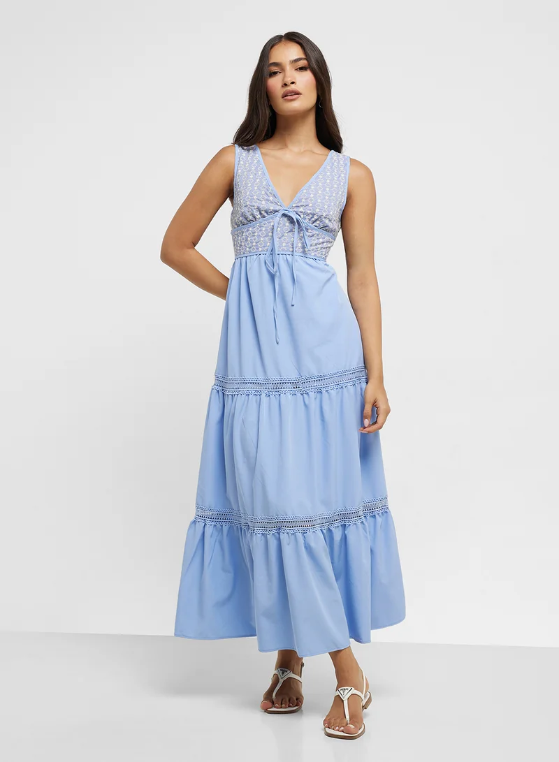 ELLA Tiered Eyelet Dress