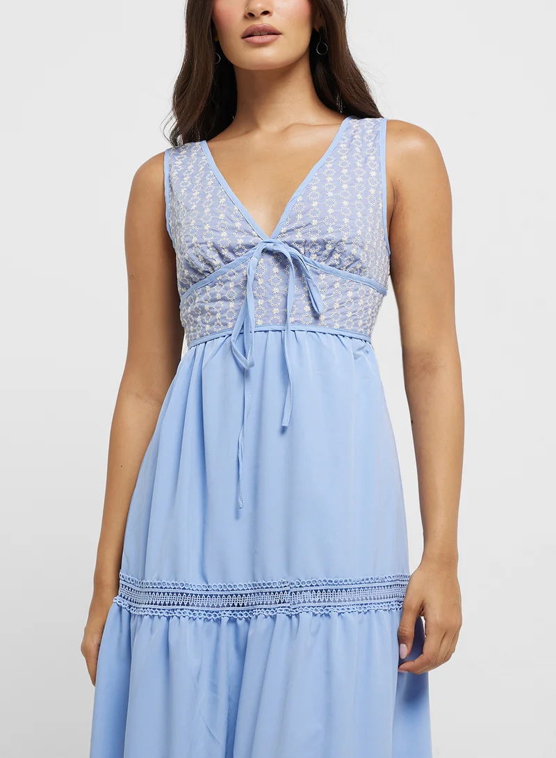 ELLA Tiered Eyelet Dress