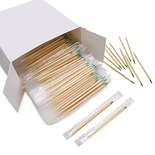 BLUETOP BLUE TOP Wood Bamboo Mint Individually Cello Wrapped Toothpicks 25 Inch Pack 1000High Class Food Picks with flavorBamboo Mint Toothpicks for AppetizersCocktailsFruitsOliveBBQ picks